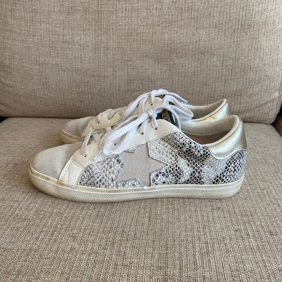Vintage Havana Kate sneaker leather low top sneakers size 9 snakeskin lace up - Picture 5 of 10